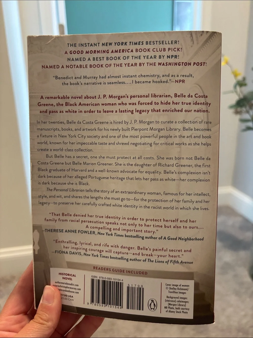 The Personal Librarian- novel by Marie Benedict and Victoria Christopher Murray